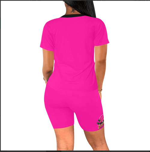 The In My Zone Yoga Set Black pink
