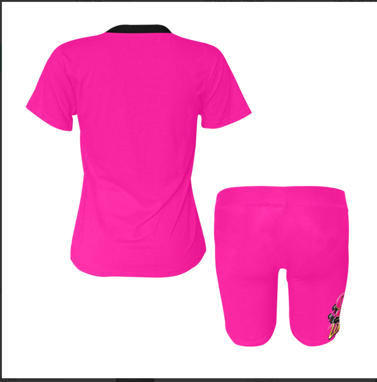 The In My Zone Yoga Set Black pink